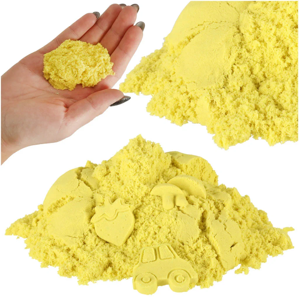 Sensoorne mänguliiv kineetiline – Kollane – 1 kg – pilt 1