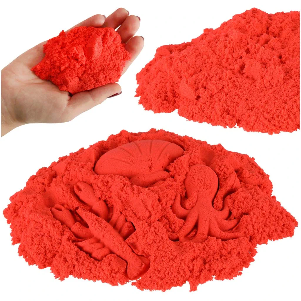 Sensoorne mänguliiv kineetiline – Punane – 1 kg – pilt 1